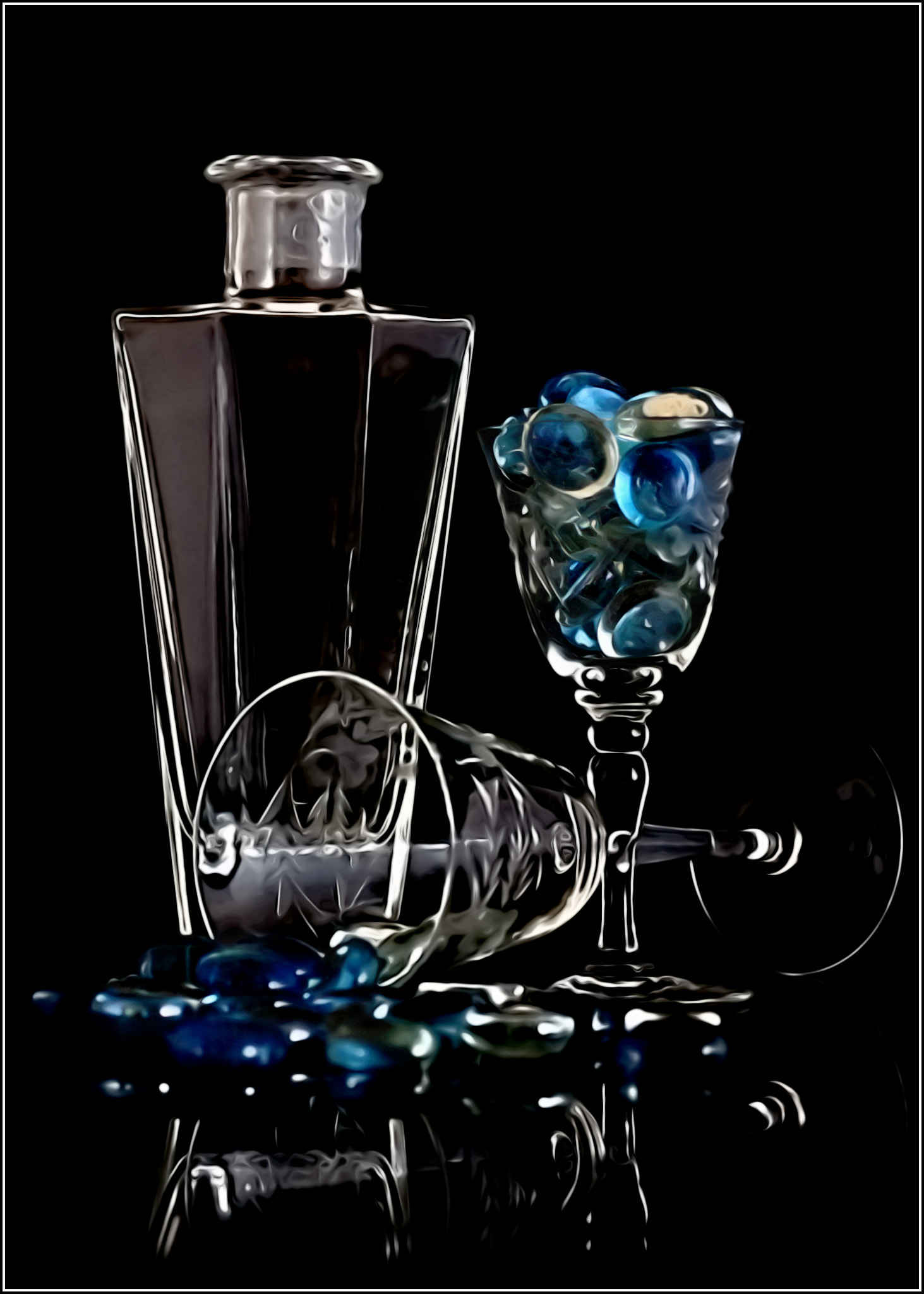 Canon EF 50mm F2.5 Macro sample photo. Glasses & decanter... photography