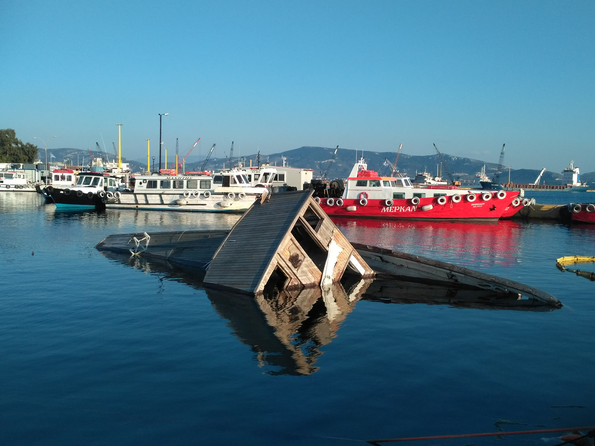 Xiaomi Redmi 3X sample photo. Elefsina port. greece  photography