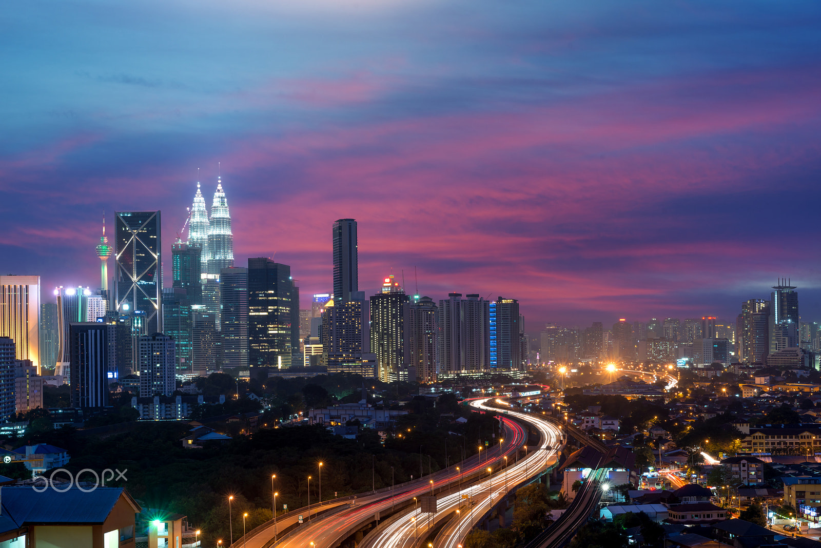 Tamron SP 24-70mm F2.8 Di VC USD sample photo. Kuala lumpur skyline and skyscraper at night in kuala lumpur, ma photography