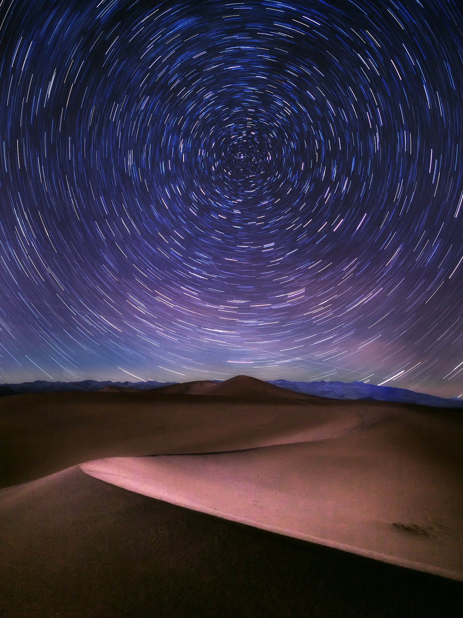 Sigma 20mm F1.4 DG HSM Art sample photo. Startrail dune photography