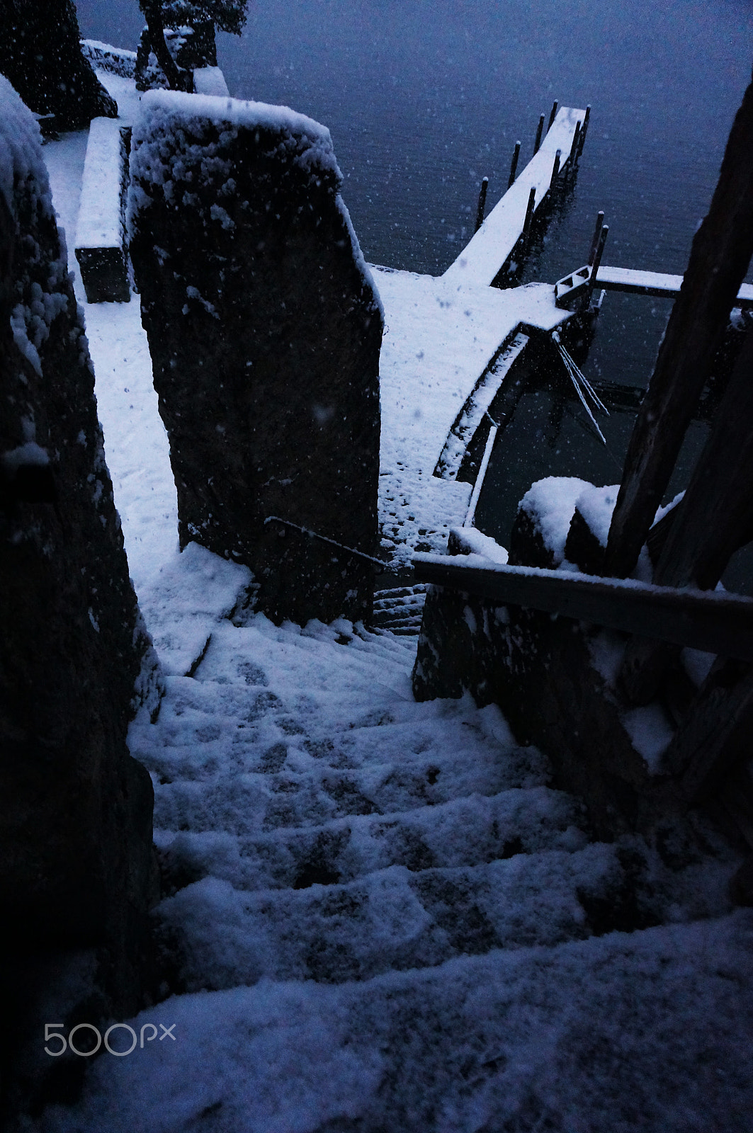 Sony Alpha NEX-5R sample photo. Snow covered winding path photography