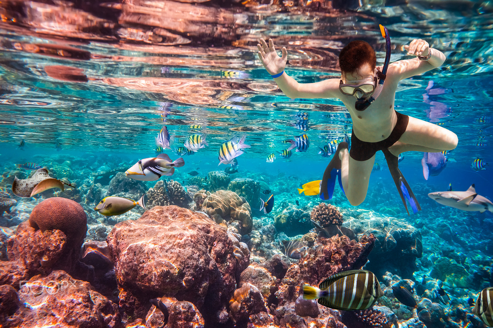 Sony Alpha NEX-7 + Sony E 18-55mm F3.5-5.6 OSS sample photo. Snorkeler maldives indian ocean coral reef. photography
