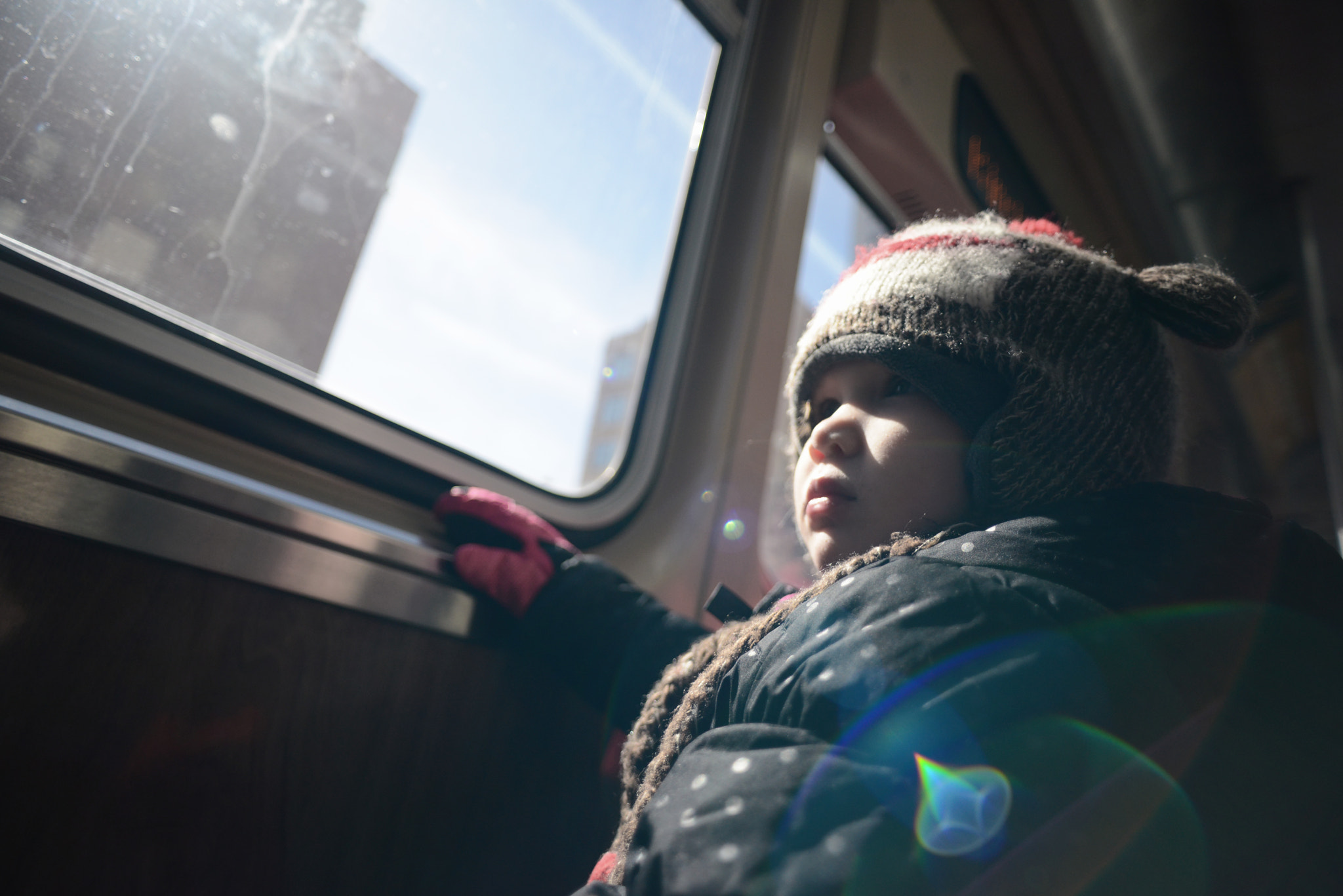 Nikon D800E + AF Nikkor 20mm f/2.8 sample photo. St patricks day el train photography