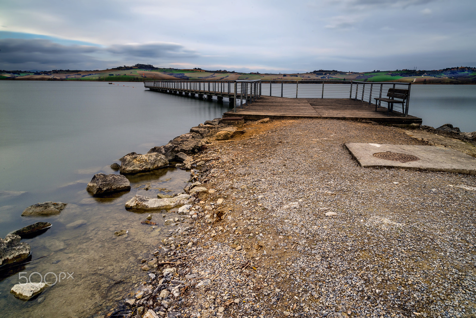 Nikon D810 + Sigma 24-105mm F4 DG OS HSM Art sample photo. Pier towards hills photography