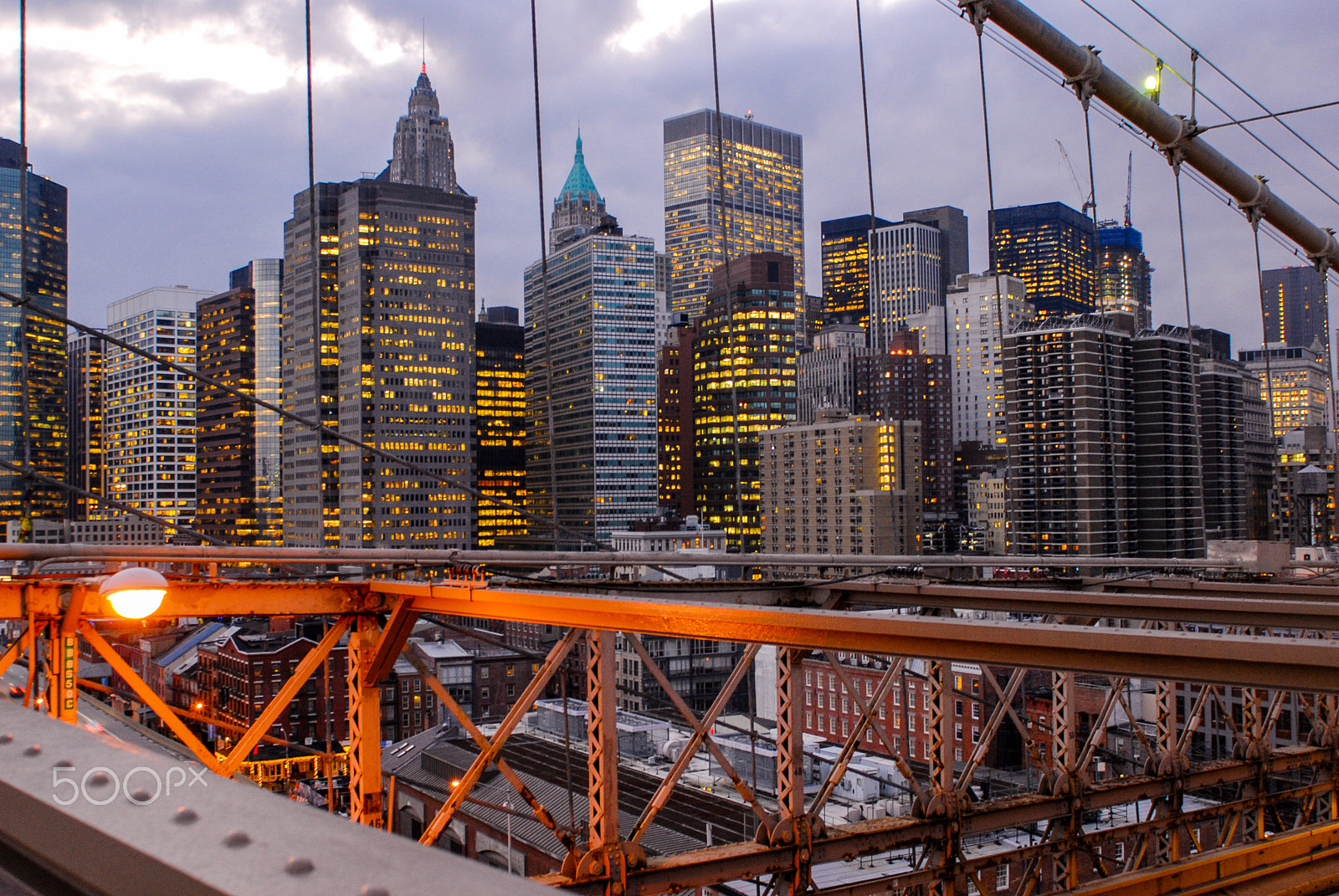 Nikon D200 + Sigma 24-70mm F2.8 EX DG Macro sample photo. New york from brooklyn bridge photography