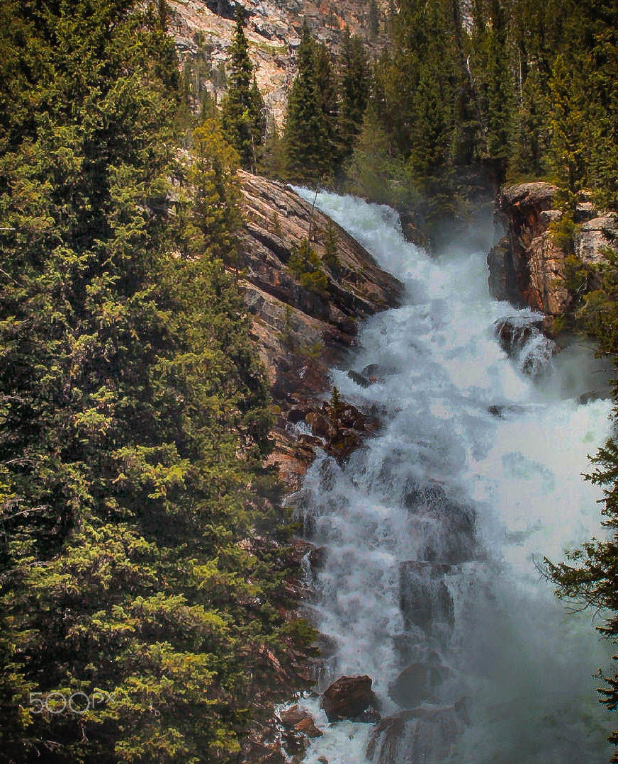 Fujifilm FinePix S3100 sample photo. Hidden falls grand tetons photography
