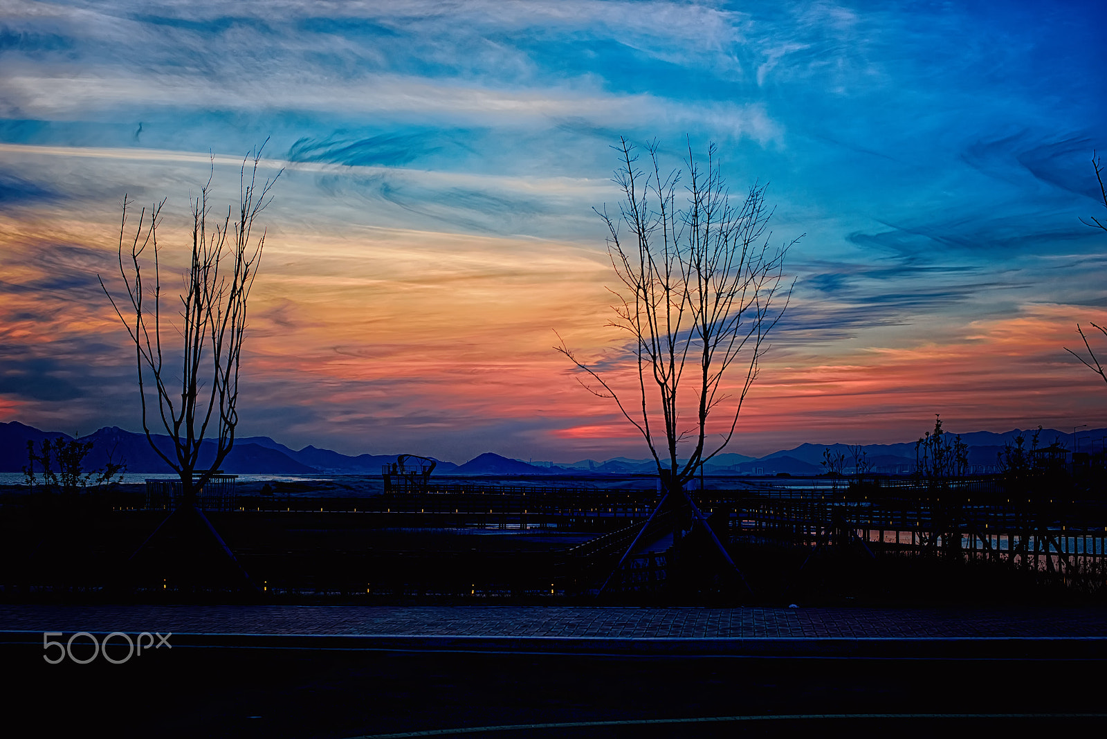 Nikon D810 + Nikon AF Nikkor 50mm F1.4D sample photo. Sunset of busan photography