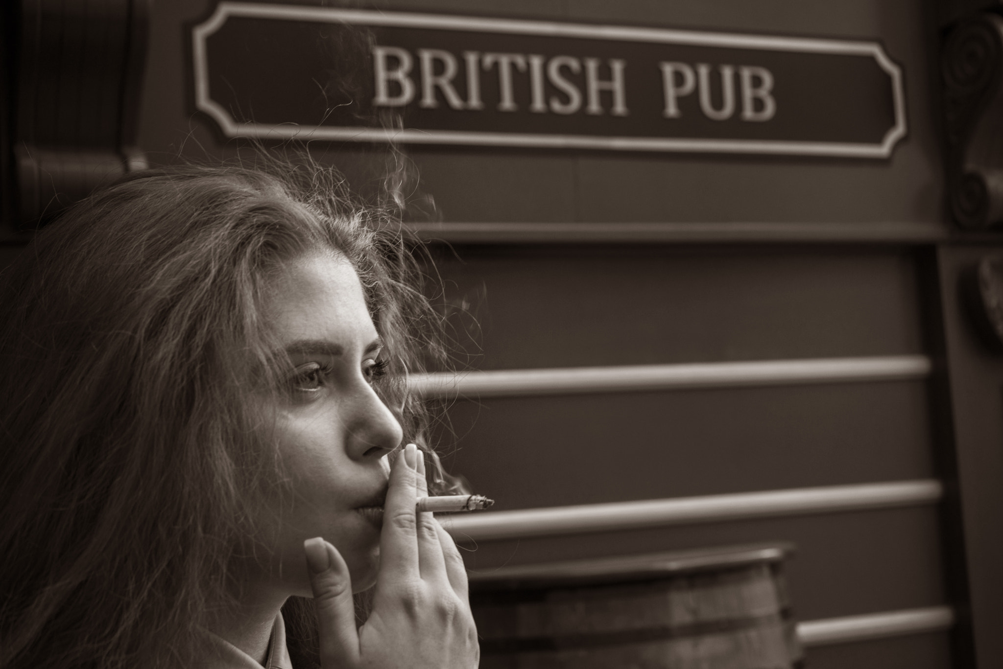 Nikon AF Nikkor 50mm F1.8D sample photo. British pub photography