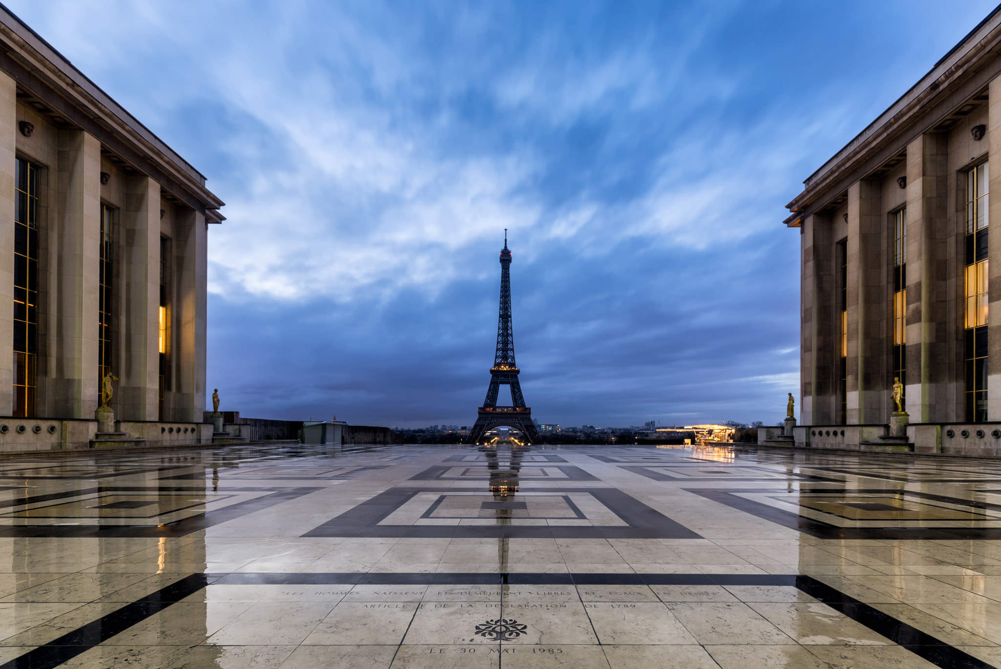 Sigma 10-20mm F4-5.6 EX DC HSM sample photo. Paris morning blue hour photography