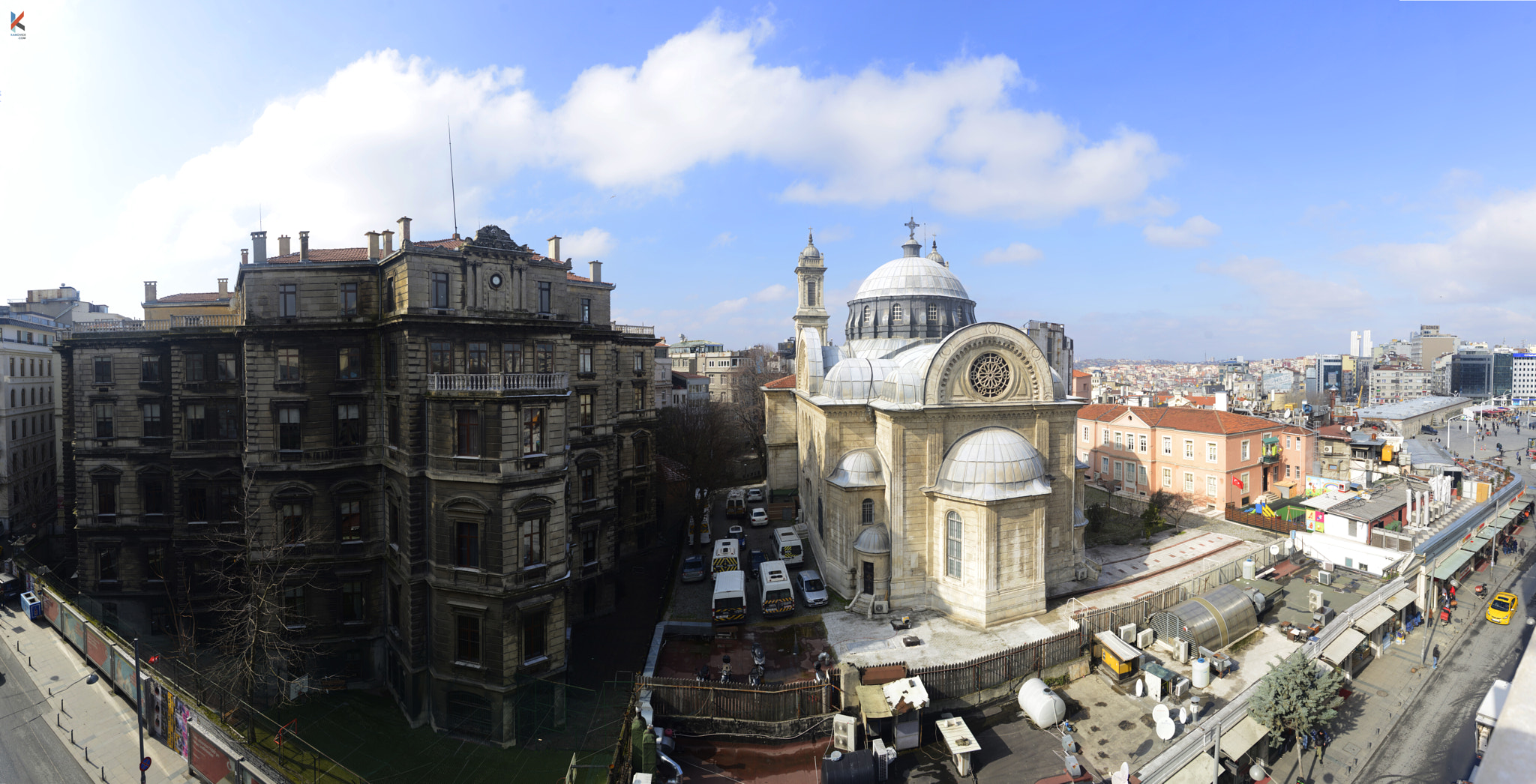 Nikon D800E + Nikon AF-S Nikkor 24mm F1.4G ED sample photo. Taksim kilise panorama photography