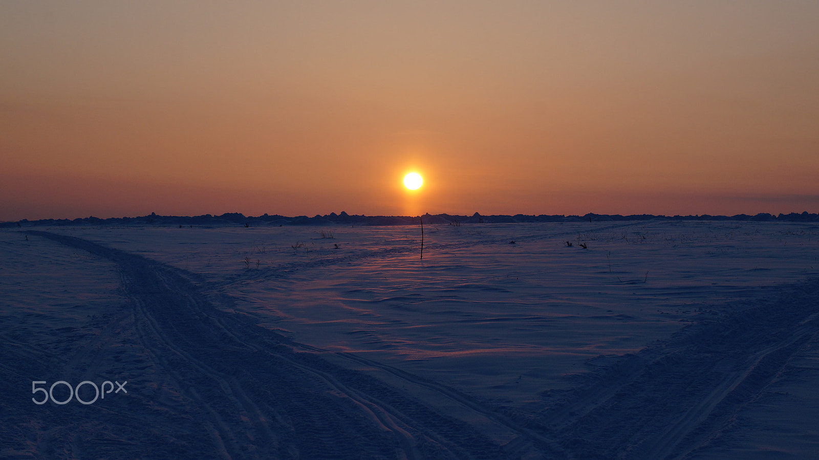 Sony Alpha NEX-F3 sample photo. Sunset in winter photography