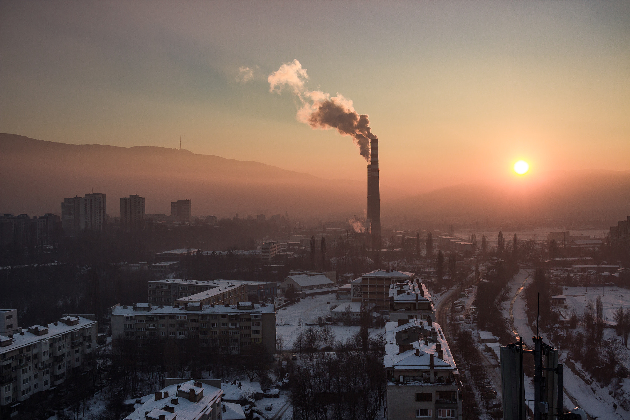 Canon EF-S 24mm F2.8 STM sample photo. Sunset over sofia photography