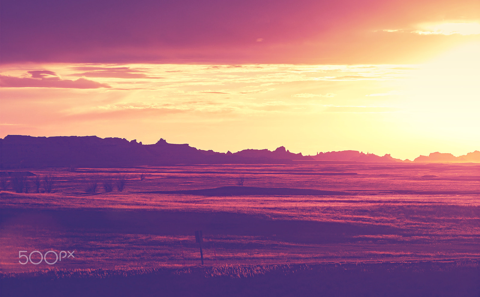 Canon EF 24-105mm F4L IS USM sample photo. Badlands sunset. photography