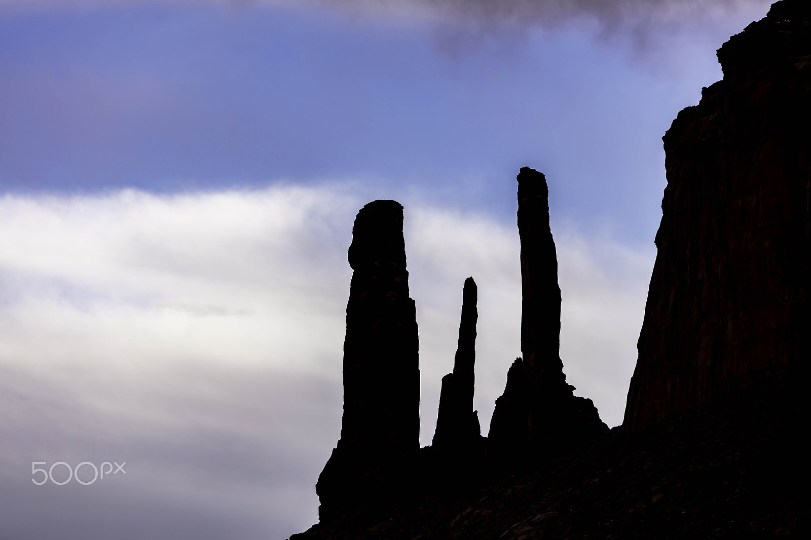 Canon EF 70-200mm F2.8L USM sample photo. Silhouetted sandstone rocks in arizona photography