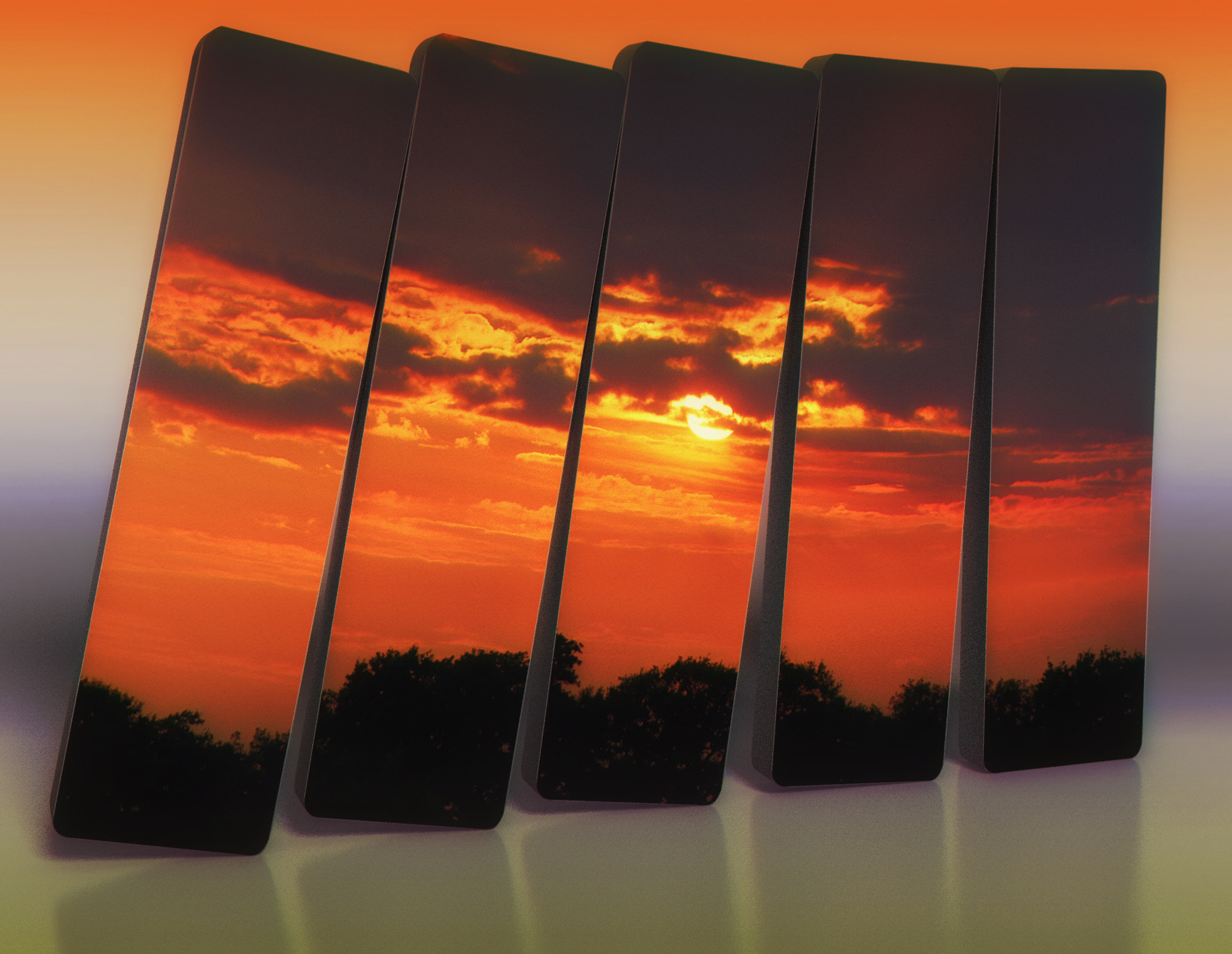 Canon EOS 760D (EOS Rebel T6s / EOS 8000D) sample photo. Abstract sunset over trees photography