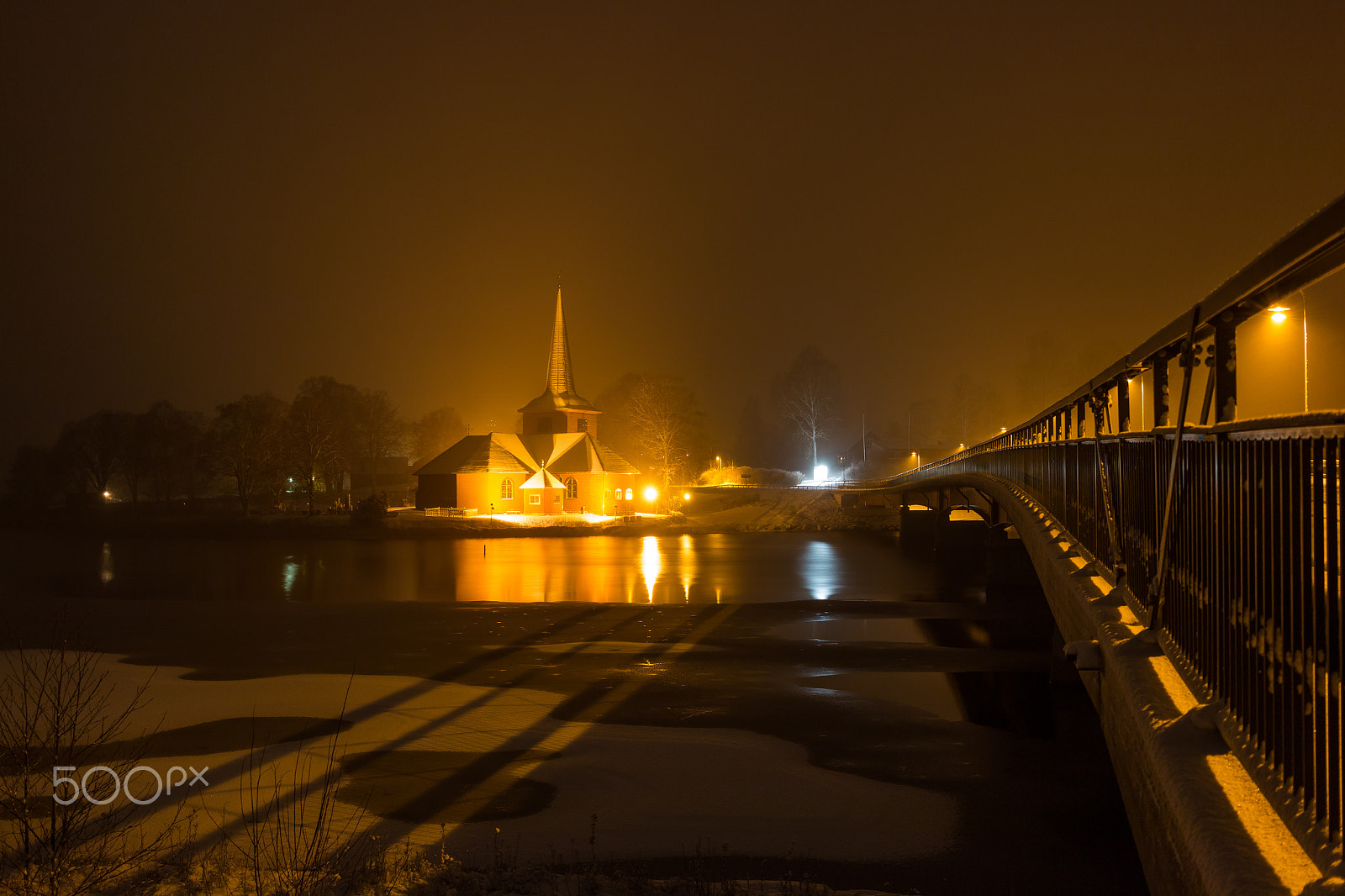 Canon EF-S 24mm F2.8 STM sample photo. Snowstorm church photography