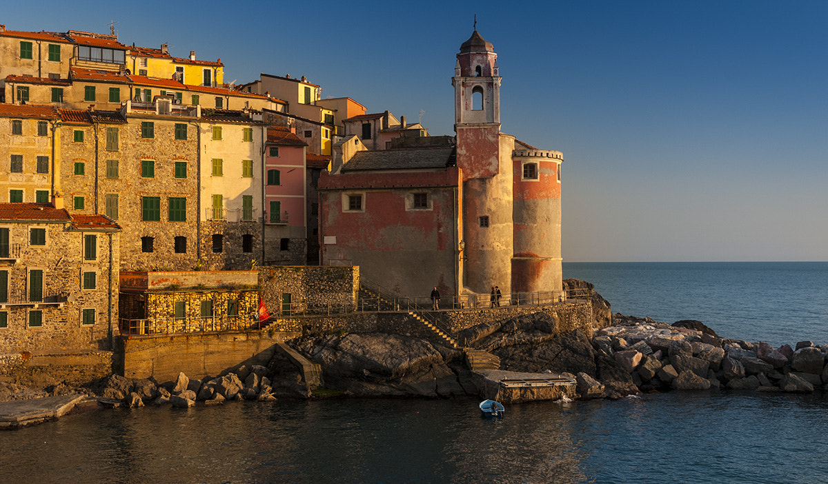 Nikon D300S sample photo. Tellaro at sunset photography