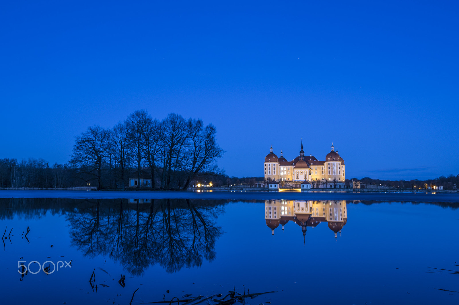 Nikon D7200 sample photo. Castle moritzburg on february evening photography