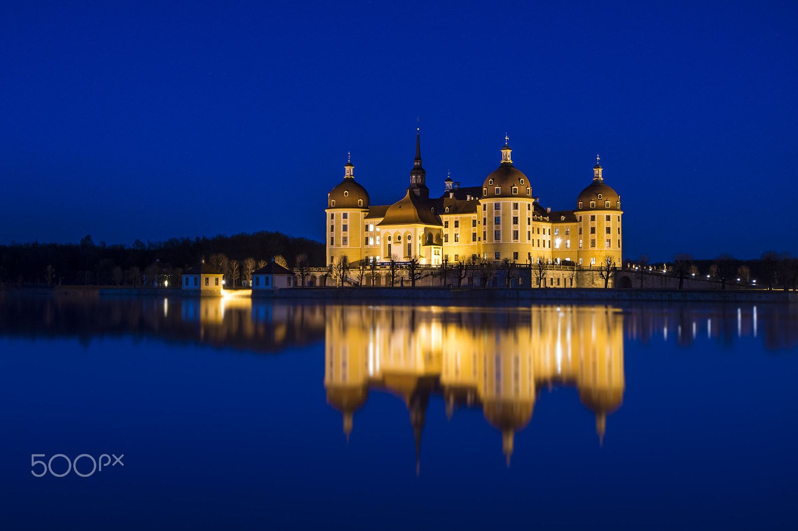 Nikon D7200 sample photo. Castle moritzburg on february evening photography