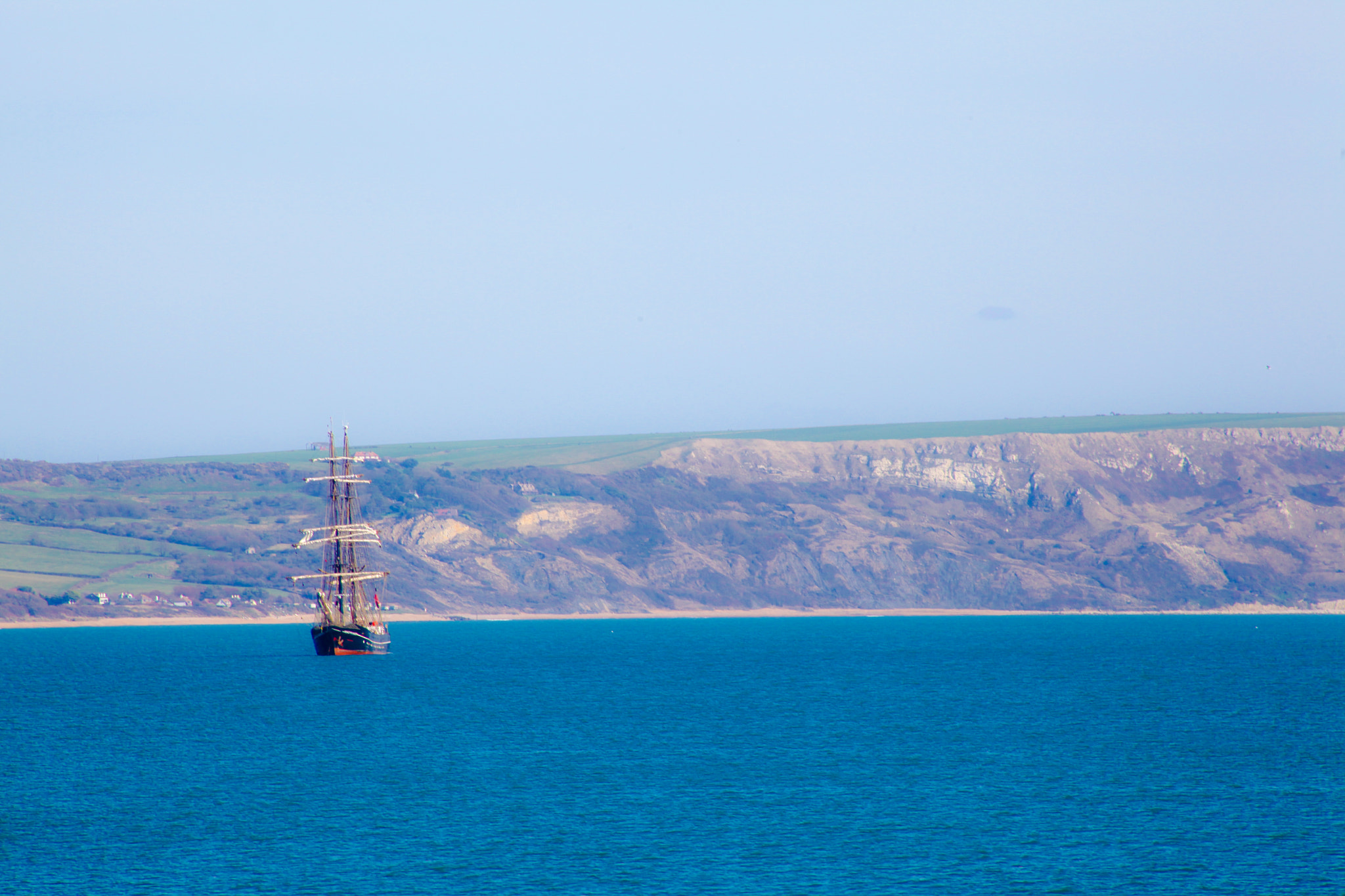 Canon EOS 5D Mark II + Sigma 50-200mm F4-5.6 DC OS HSM sample photo. Galleon in weymouth bay photography