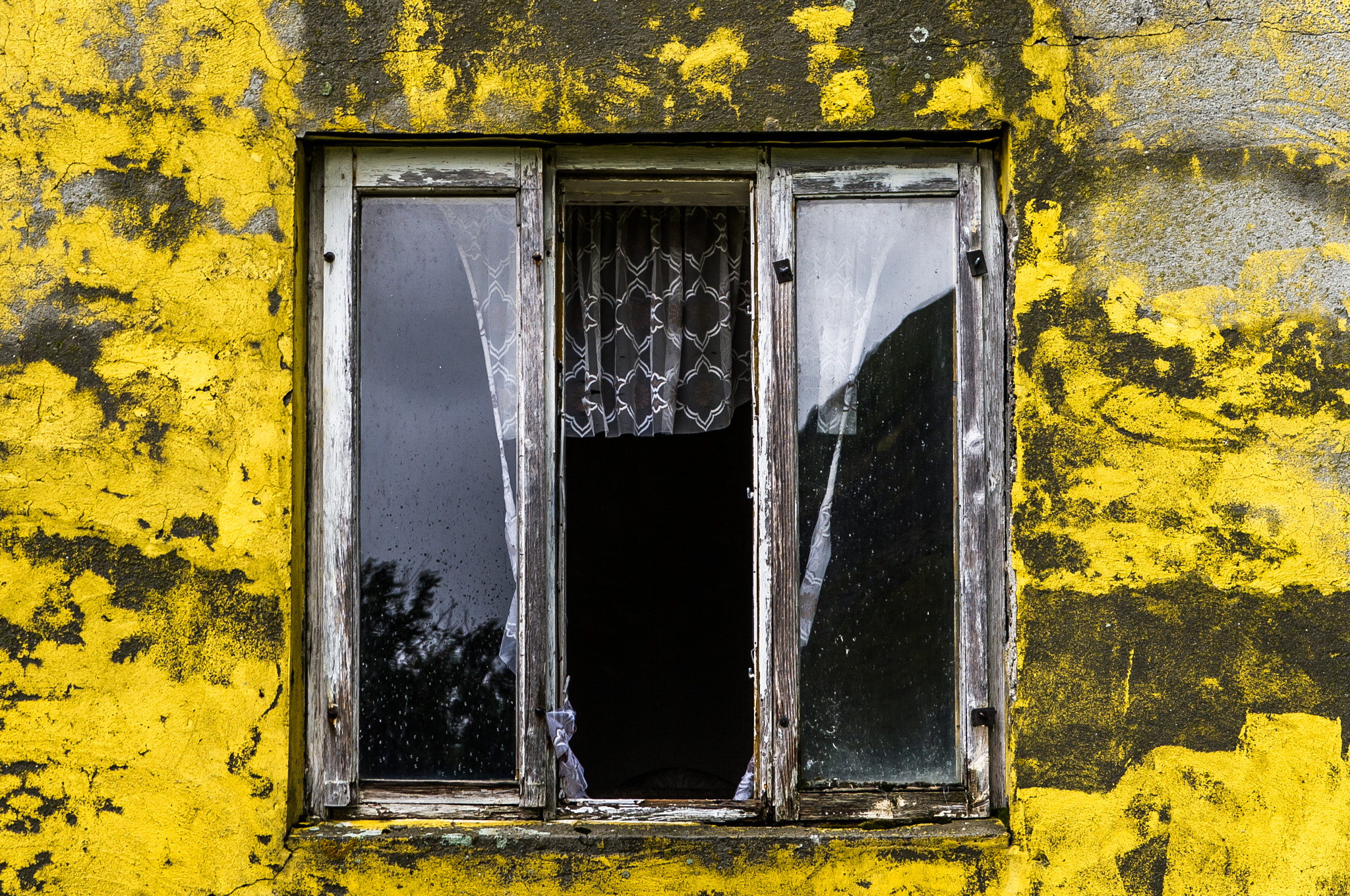 Nikon D3S + Sigma 17-70mm F2.8-4 DC Macro OS HSM sample photo. Window with yellow wall... photography