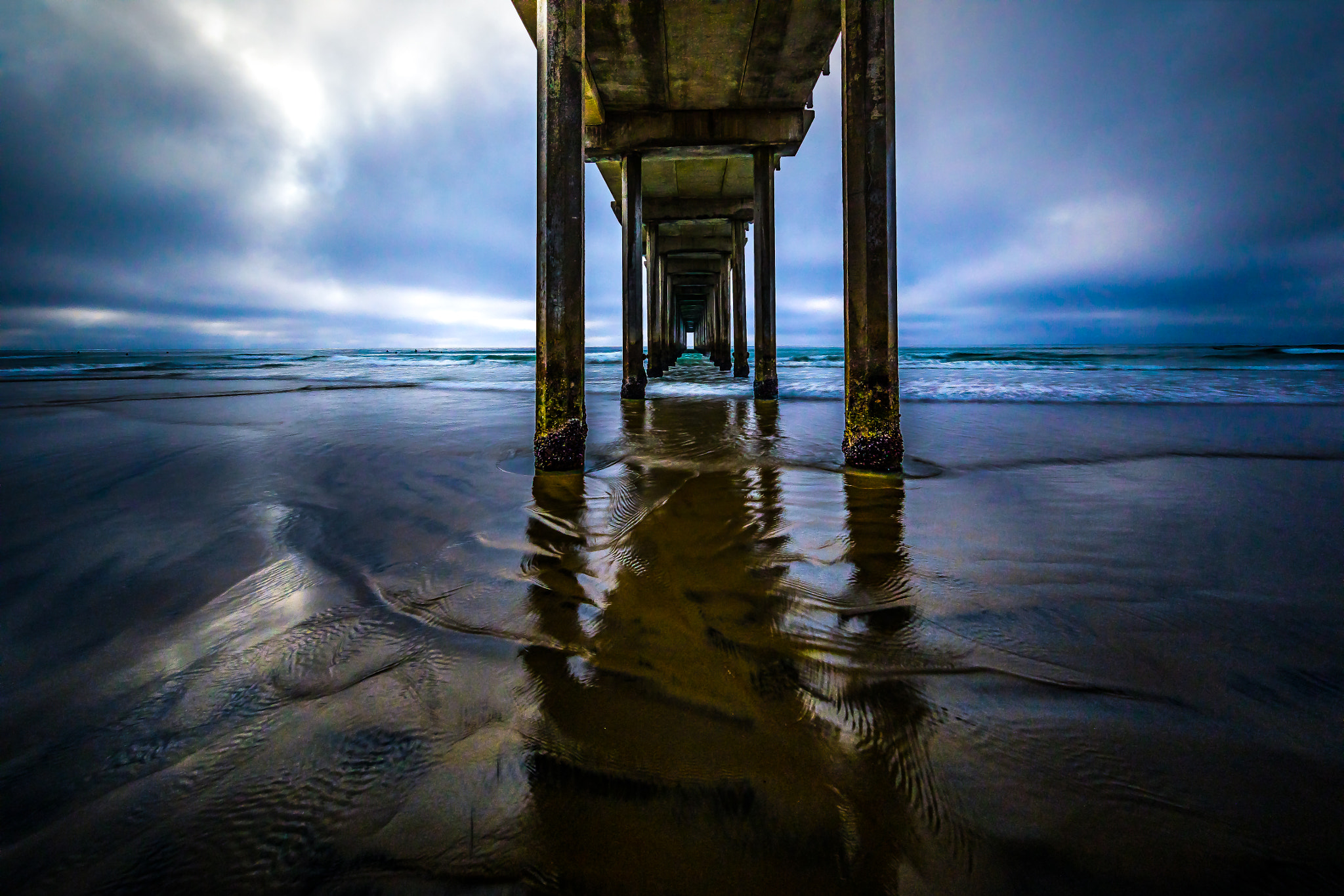 Canon EOS 5D Mark IV + Canon EF 11-24mm F4L USM sample photo. Under the scripps pier photography