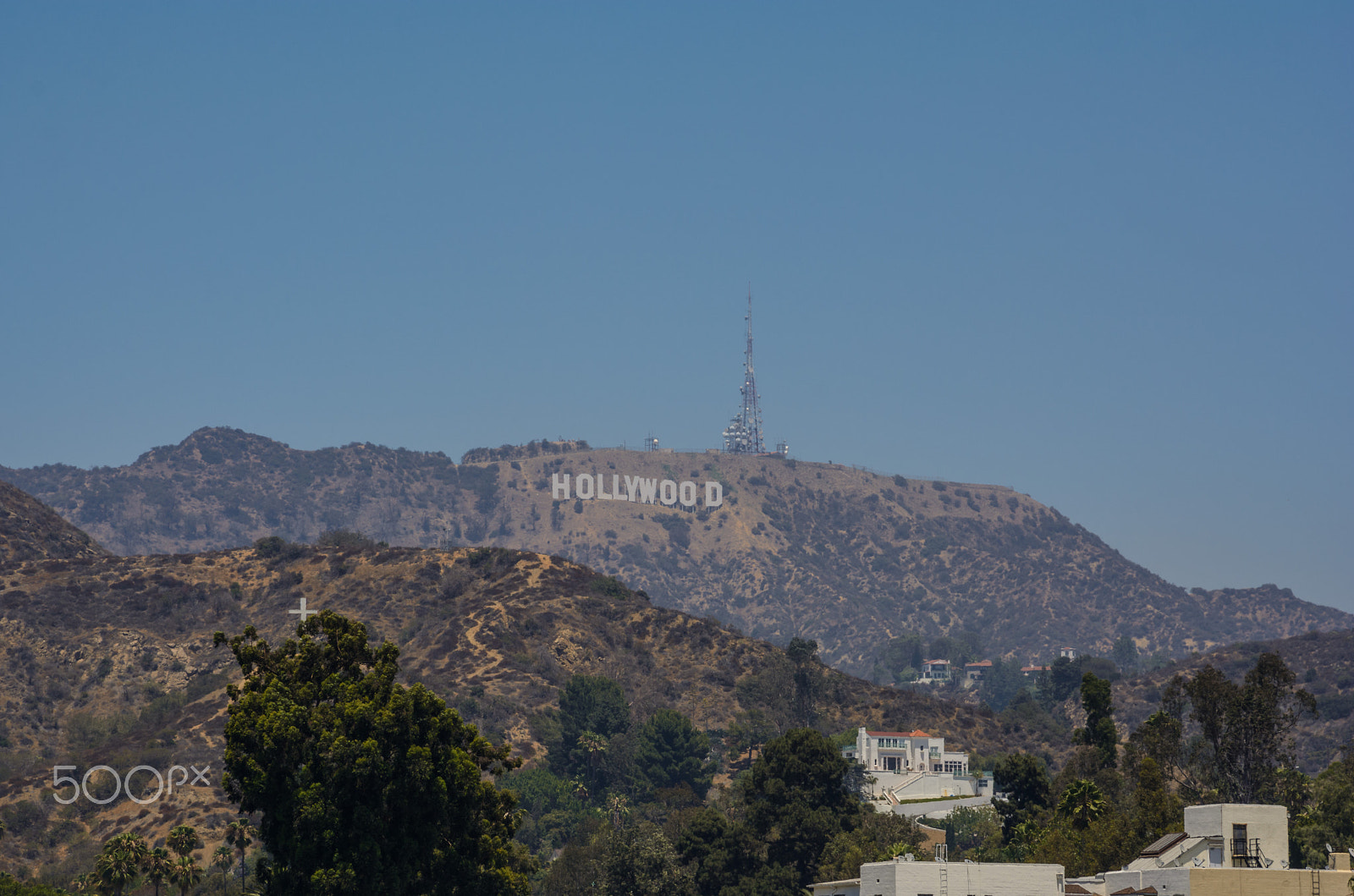 Nikon AF-S Nikkor 24-120mm F4G ED VR sample photo. The hollywood sign overlooking los angeles. photography