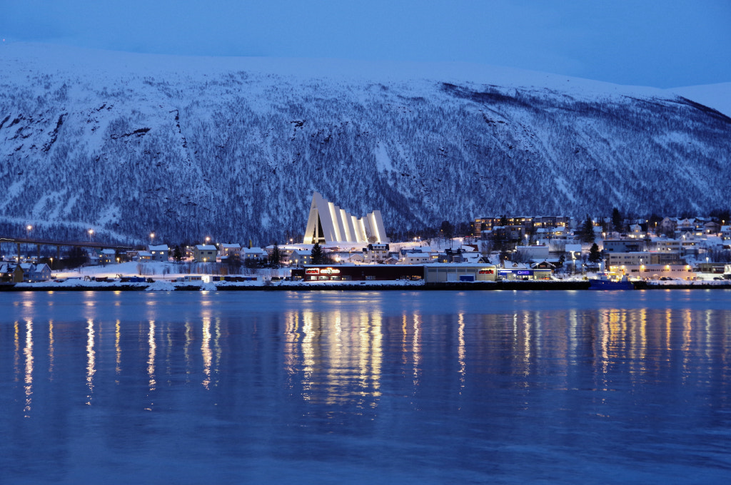 Pentax KP sample photo. Ishavskatedralen - view from tromsøya photography