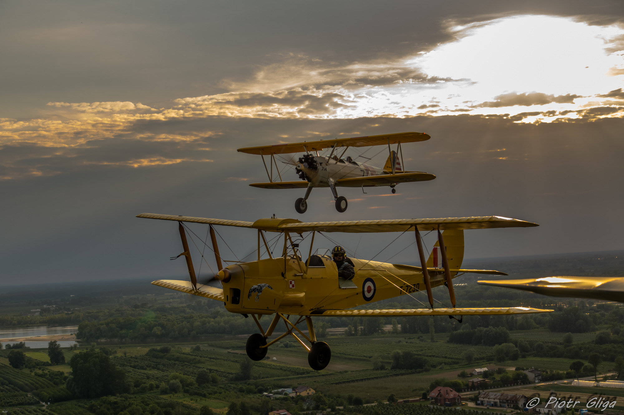 Sony SLT-A65 (SLT-A65V) + Sigma 18-200mm F3.5-6.3 DC sample photo. Air 2 air biplane photography