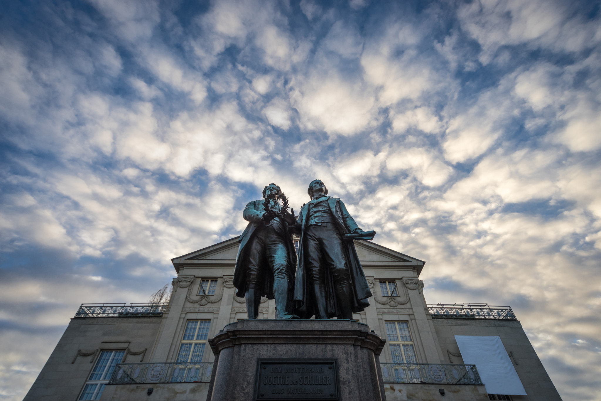 Sony a7 II + Sigma AF 10-20mm F4-5.6 EX DC sample photo. Goethe-schiller-denkmal in weimar photography