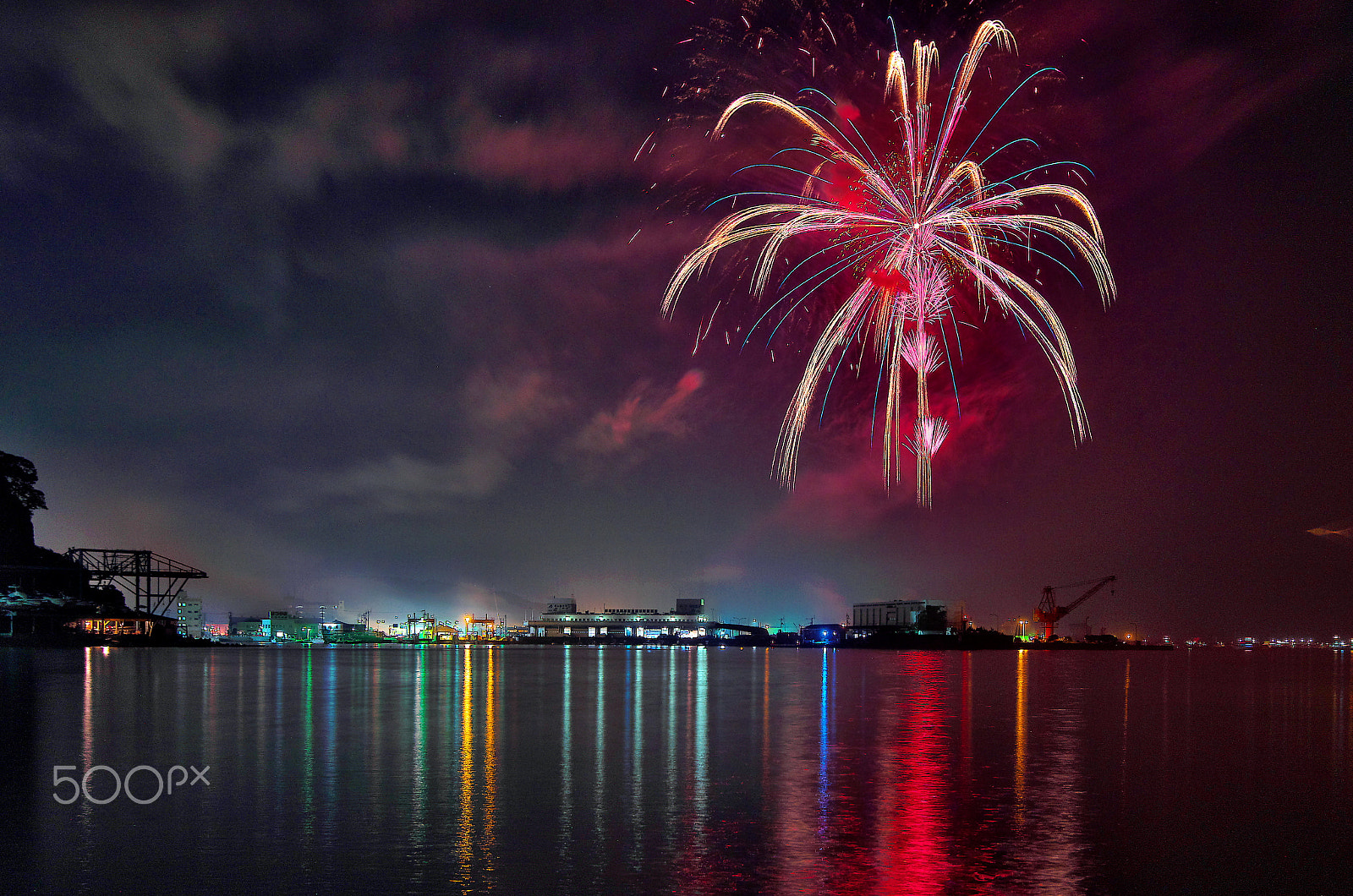 Pentax K-50 sample photo. Fire works photography