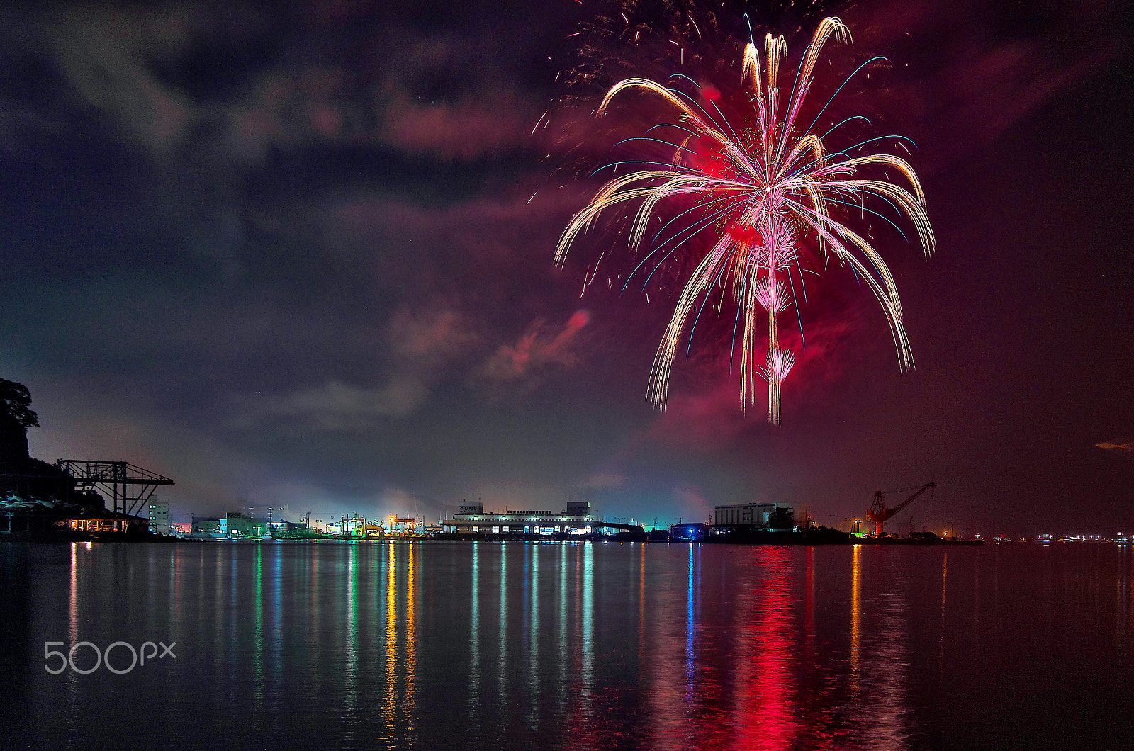Pentax K-50 sample photo. Fire works photography
