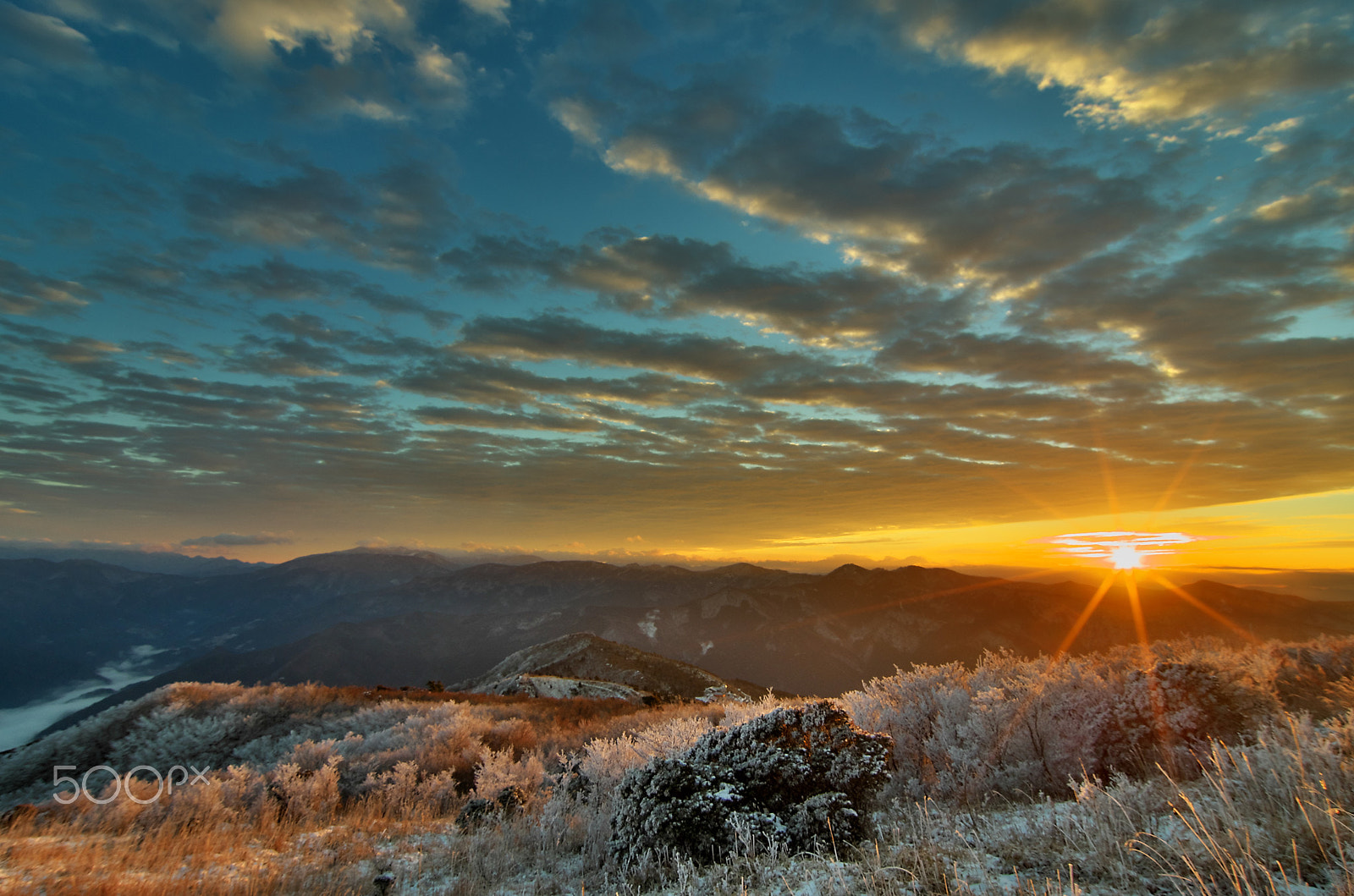 Pentax K-50 sample photo. Sunrise at mt.kajigamoli photography