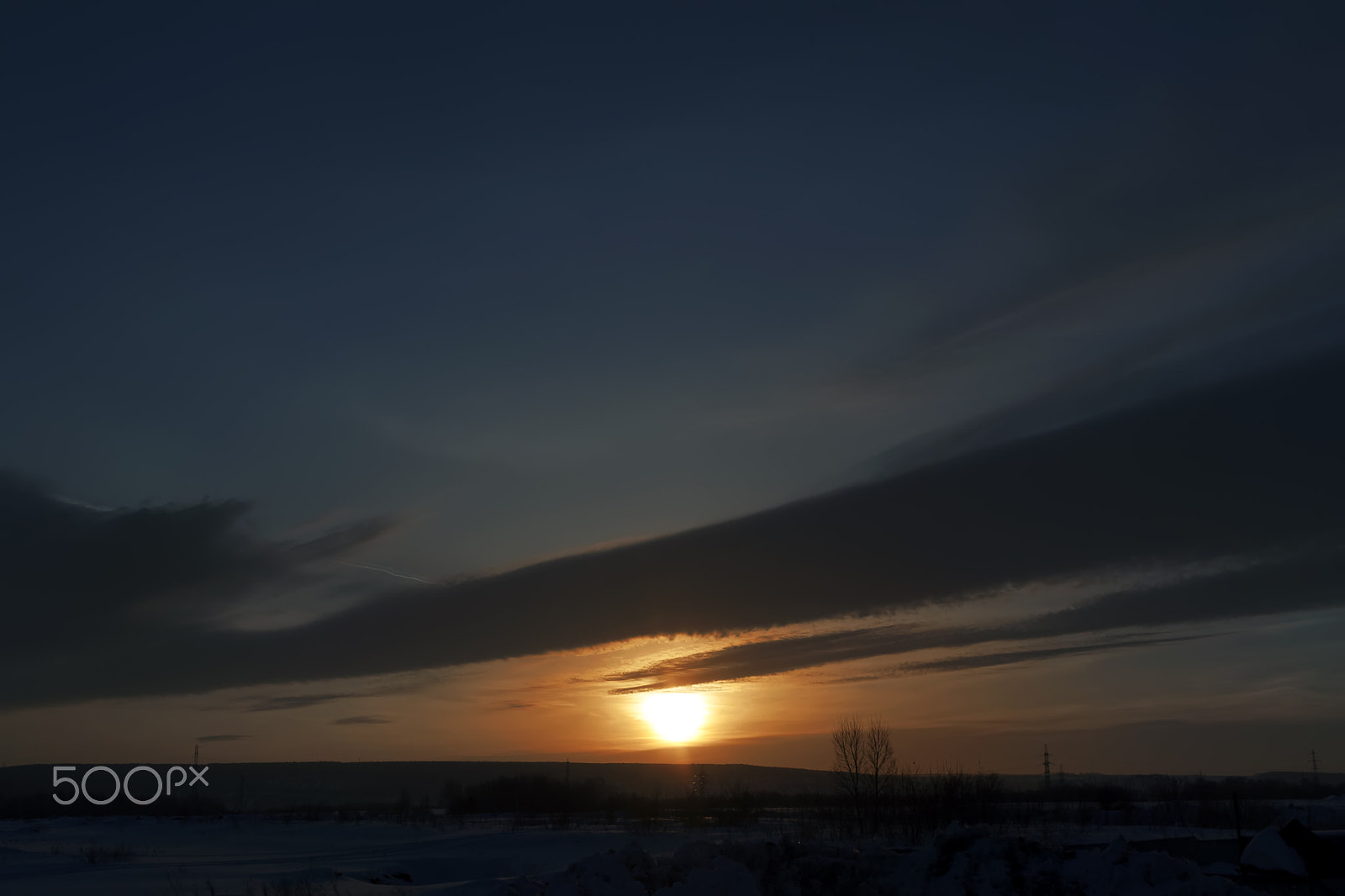 Canon EOS 500D (EOS Rebel T1i / EOS Kiss X3) sample photo. Sunrise and clouds over sukhovo photography