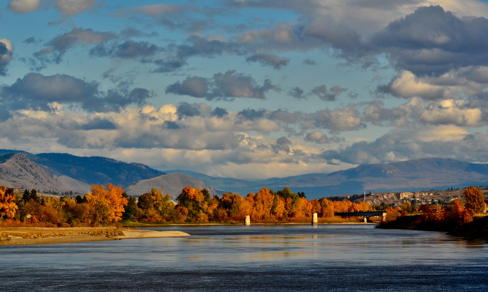 Nikon D7000 + AF Nikkor 50mm f/1.8 sample photo. Two and a half bridges on the thompson river photography