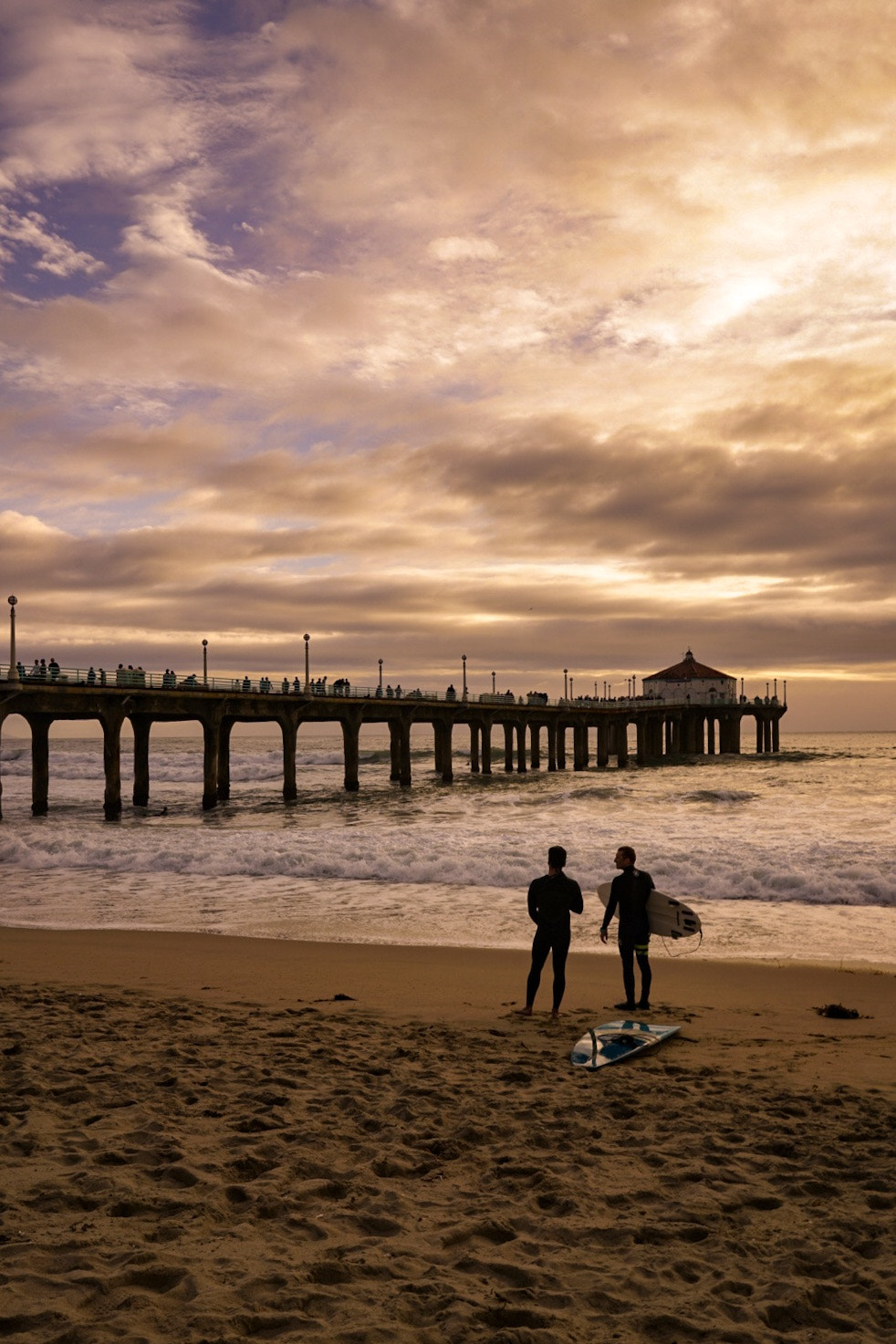 Sony FE 28mm F2 sample photo. Sunset by the pier photography