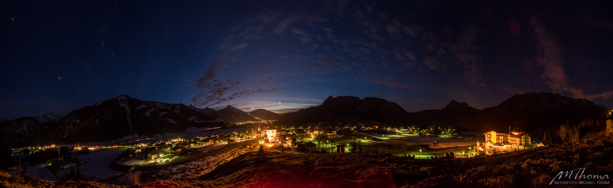 Nikon D5500 sample photo. Tannheimer tal bei grän nach sonnenuntergang photography