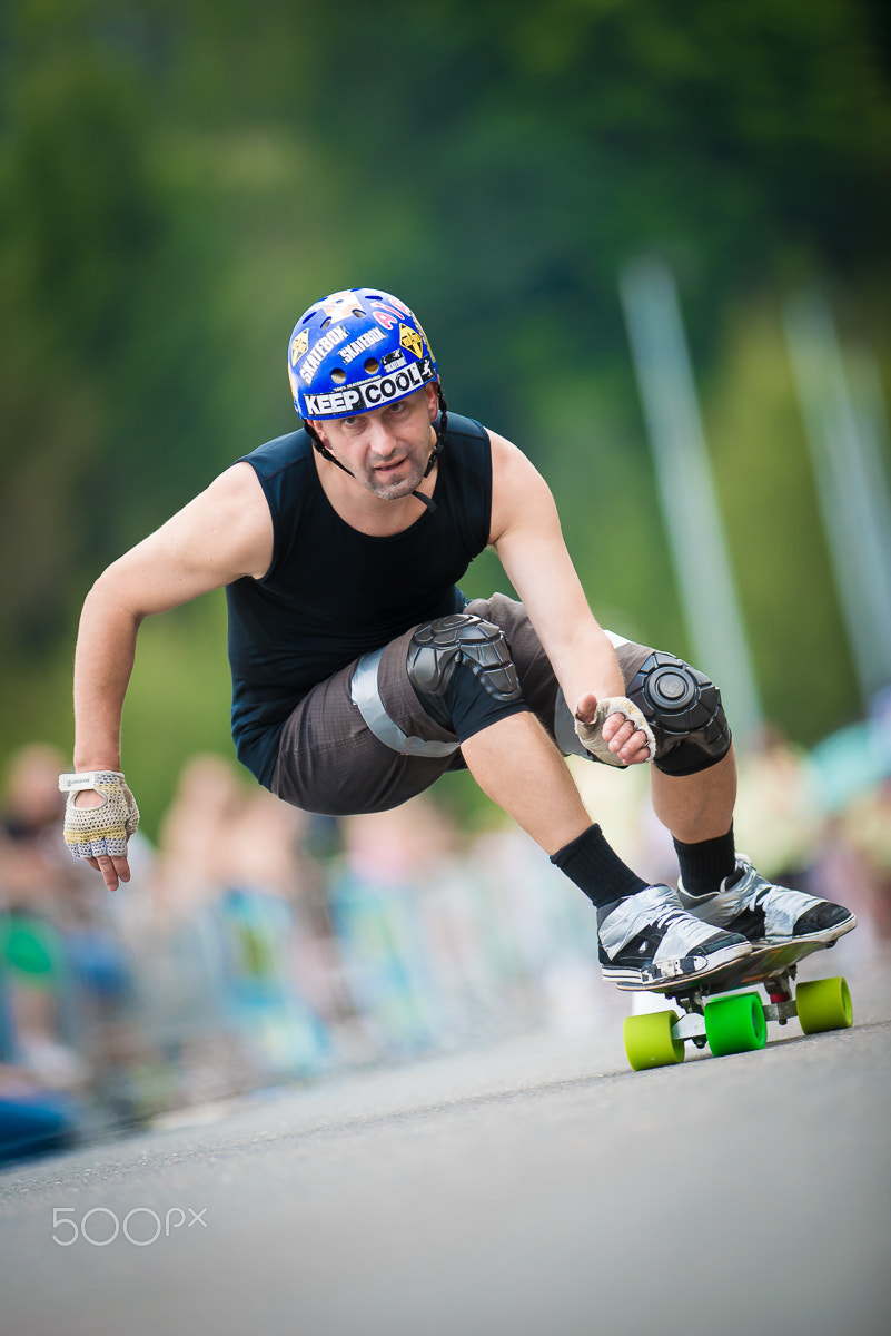 Nikon D800E + Nikon AF-S Nikkor 300mm F2.8G ED-IF VR sample photo. Sk8 slalom photography