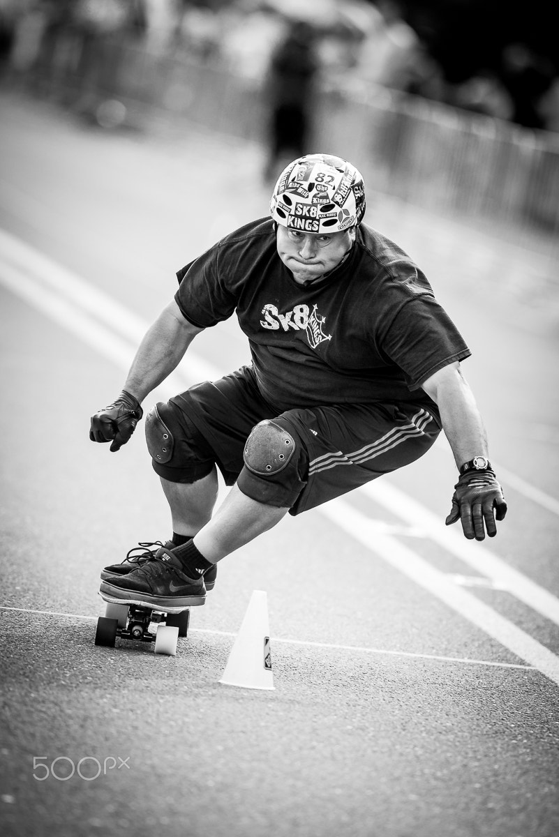 Nikon D800E + Nikon AF-S Nikkor 300mm F2.8G ED-IF VR sample photo. Sk8 slalom photography