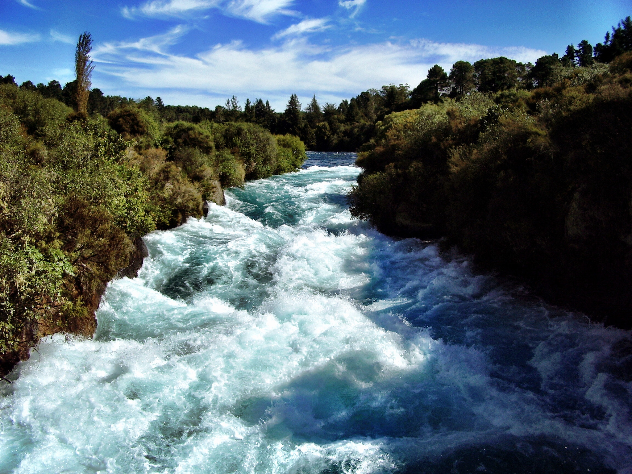 Pentax OPTIO S40 sample photo. Huka falls, new zealand photography