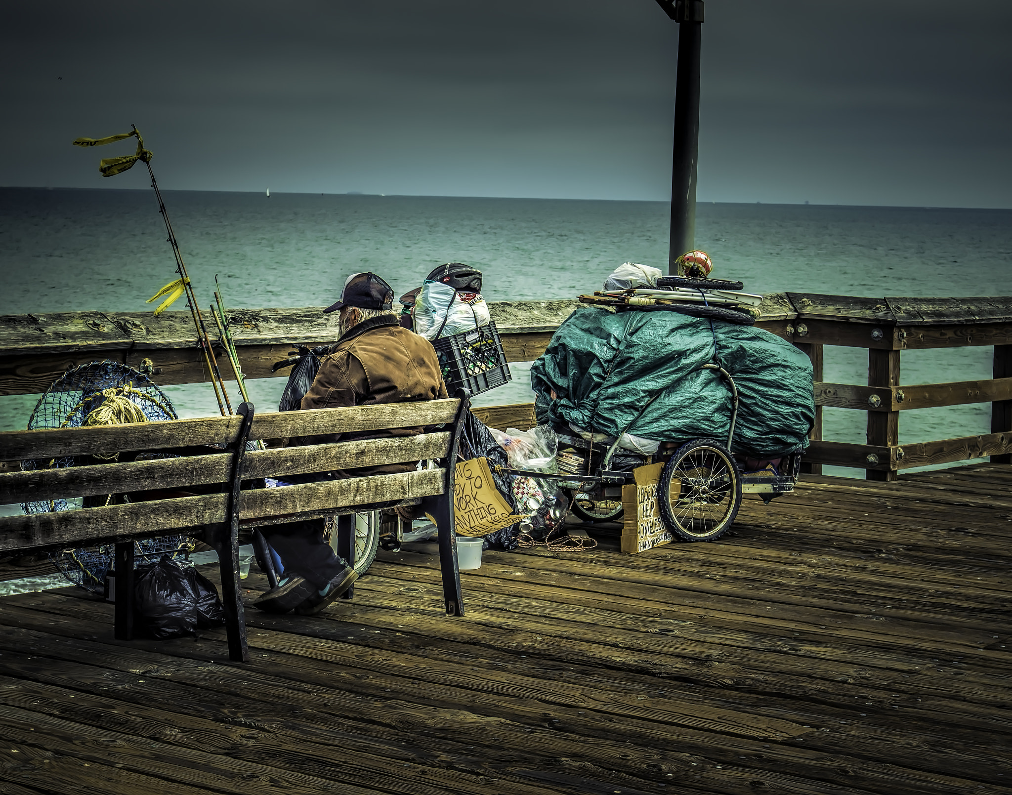 Sony SLT-A65 (SLT-A65V) sample photo. Cold day at the pier photography