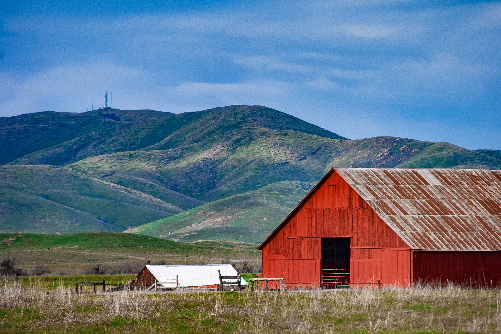 Nikon D60 sample photo. Barn and hill photography