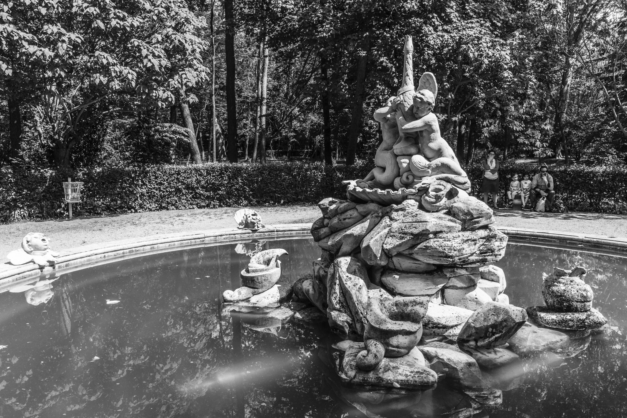 Sony E 20mm F2.8 sample photo. Swan fountain photography