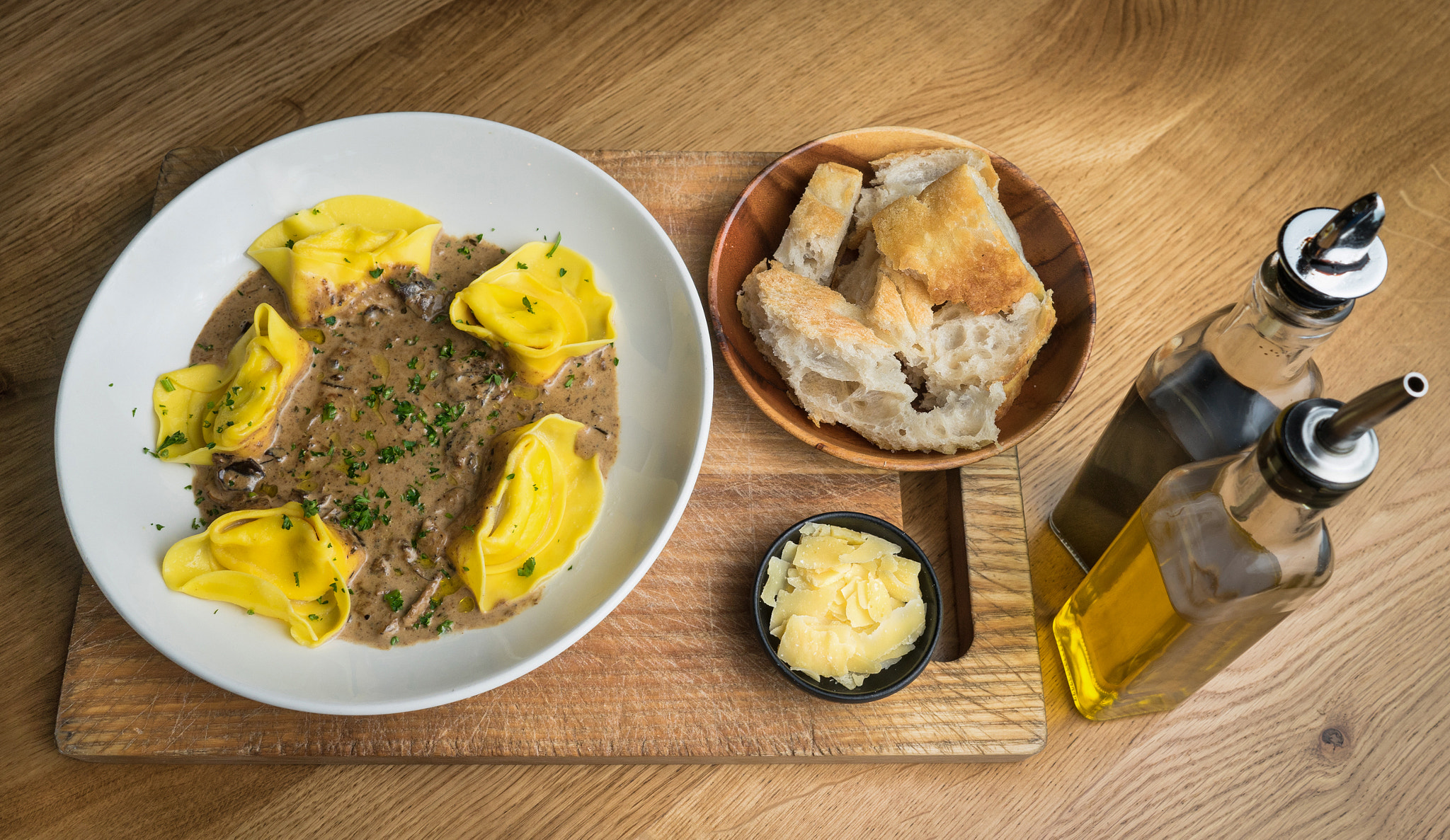Sony a7 + Sony FE 28mm F2 sample photo. Ricotta and sage tortelloni photography