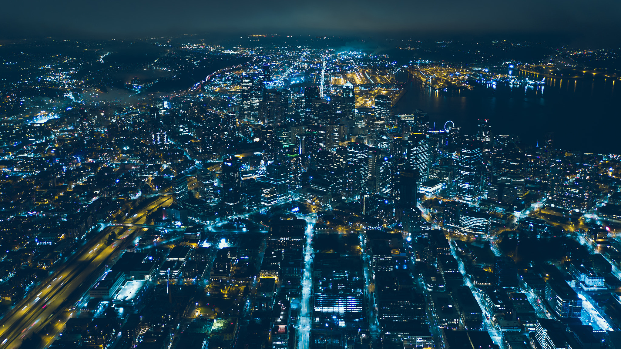 DJI FC6520 + DJI MFT 15mm F1.7 ASPH sample photo. Nightfall in the city photography