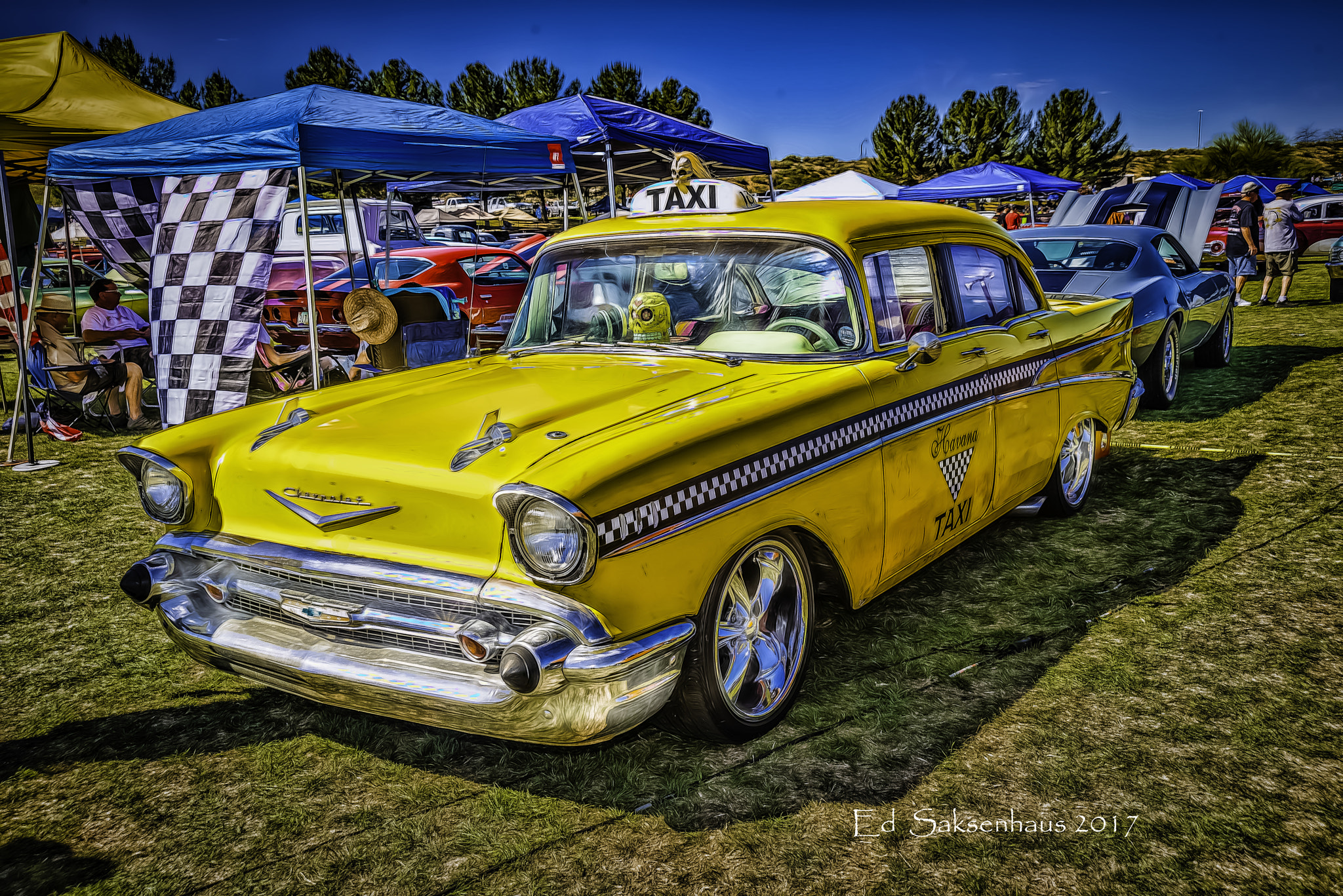 Nikon D800 sample photo. Souped up chevy taxi photography