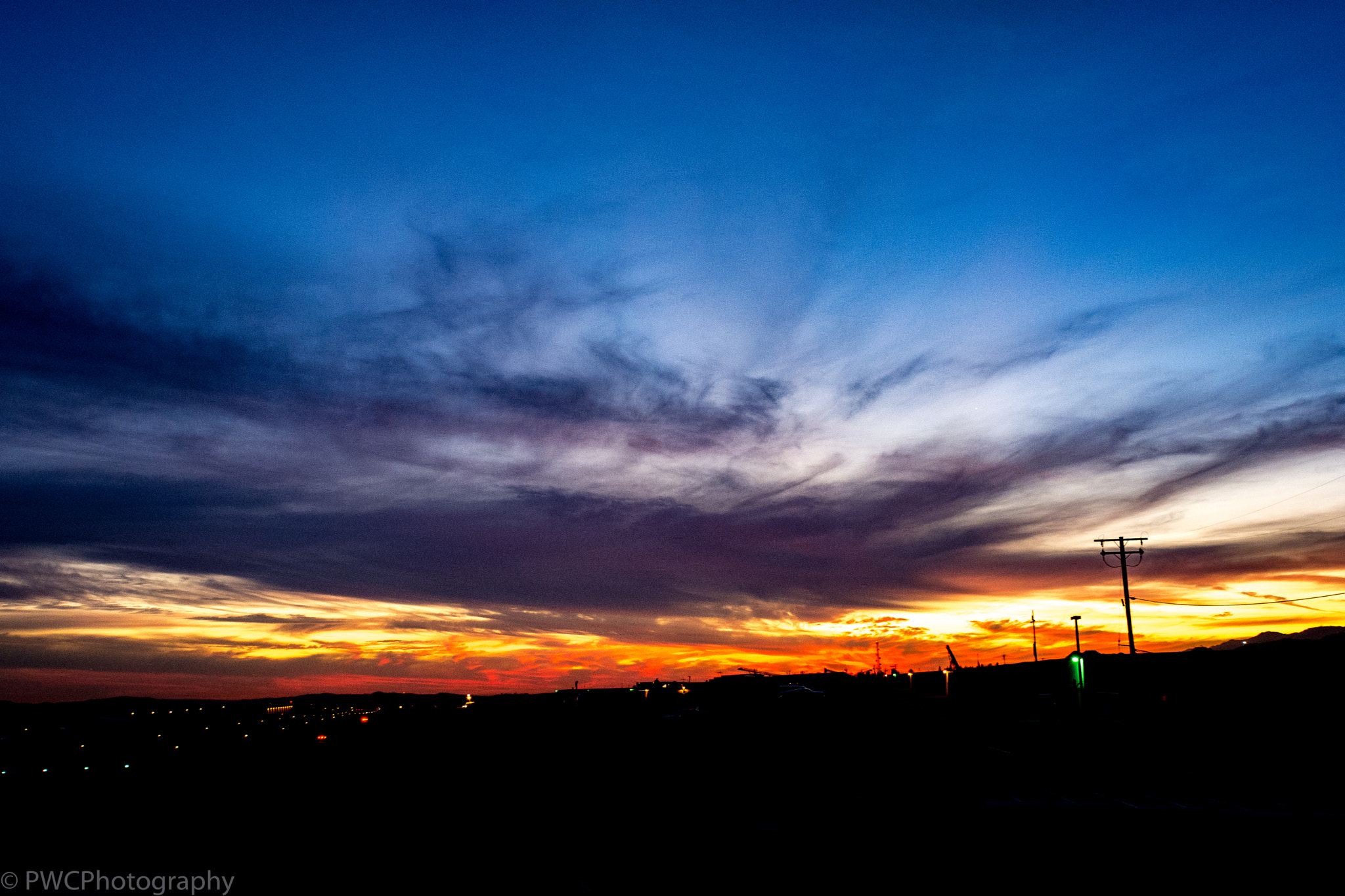 Nikon D7100 + Nikon AF Nikkor 20mm F2.8D sample photo. Upland sunset from cable airport photography