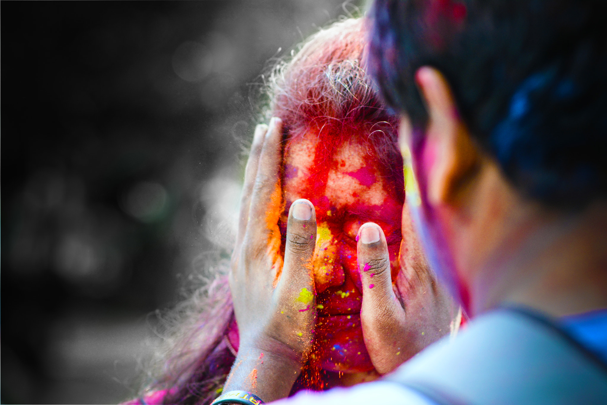 Nikon D7100 + Nikon AF-S Nikkor 85mm F1.8G sample photo. Holi 2017 photography