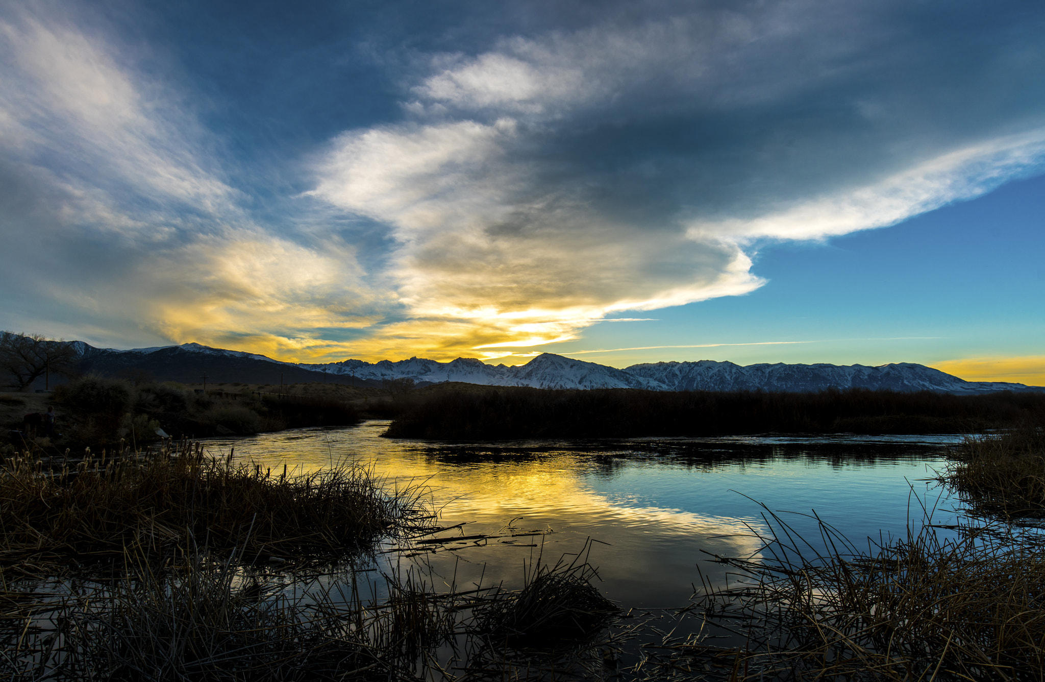 Sony a7R II + Canon EF 16-35mm F4L IS USM sample photo. Sundown over owen's river photography