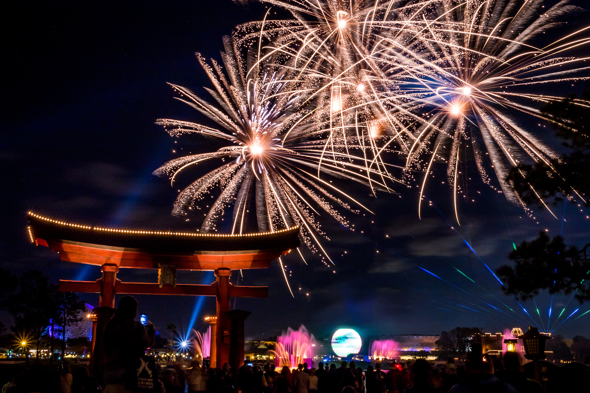 Canon EF 17-40mm F4L USM sample photo. Epcot fireworks photography